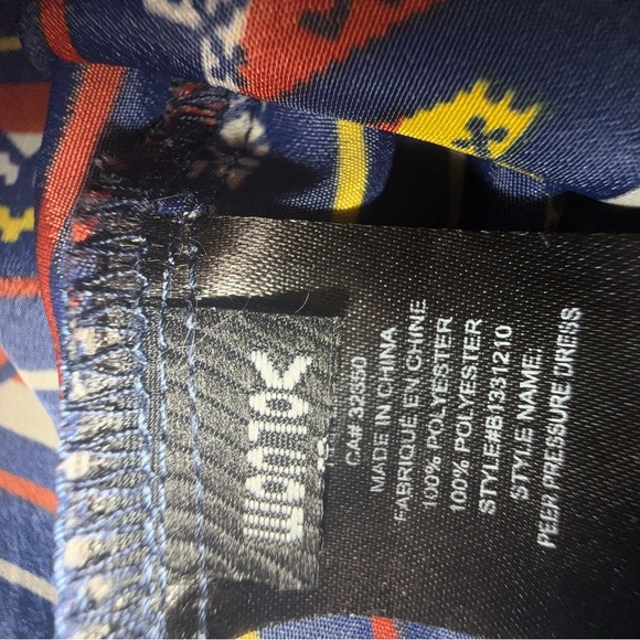 Volcom Blue/Red Peer Pressure Asymmetrical Handkerchief Hem Sundress Size Small - Picture 8 of 8